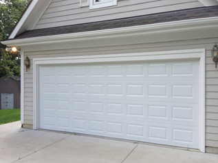 Standard Steel one piece and sectional raised panel garage door ( Short Panel ) White